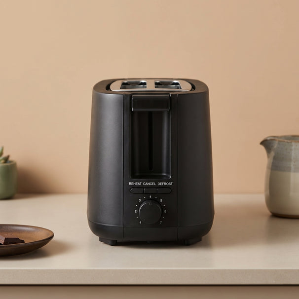 Argon Tostadora Mate Negra - 2 Ranuras - 750 W