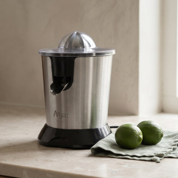 Argon Exprimidor Eléctrico de Cítricos Negro/Acero Inoxidable - 350 ml - 85 W
