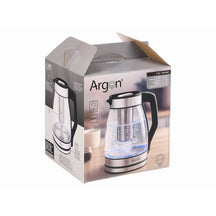 Argon Hervidor de Agua de Vidrio / Acero Inoxidable con Filtro - 1.5 Litros - 1500 W