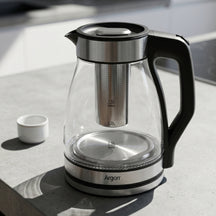 Argon Hervidor de Agua de Vidrio / Acero Inoxidable con Filtro - 1.5 Litros - 1500 W