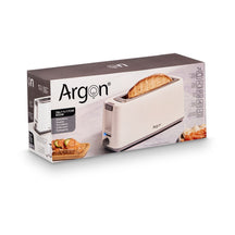 Argon Tostadora Mate Blanca - 1 Ranura Larga - 900 W