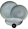 Set de vajilla ASA Selection Saisons - Denim 18 piezas / 6 personas - 6 platos de cena, 6 platos de desayuno y 6 cuencos