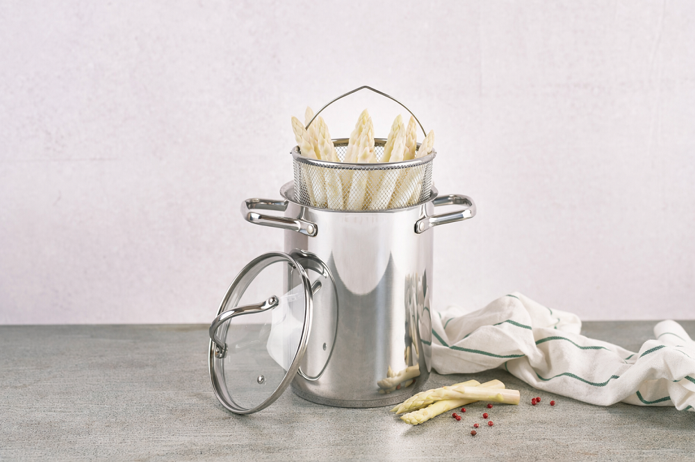 Olla para espárragos / Olla para pasta - Acero inoxidable - ø 16 cm / 4.0 litros