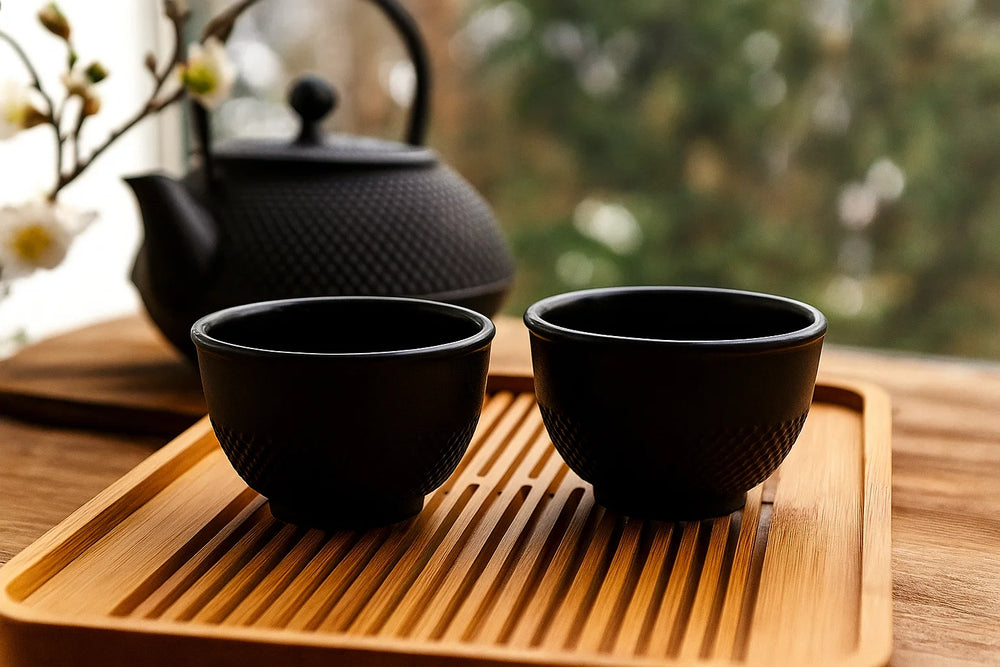 Tazas de té Cookinglife - Hierro fundido - Negro - 2 unidades