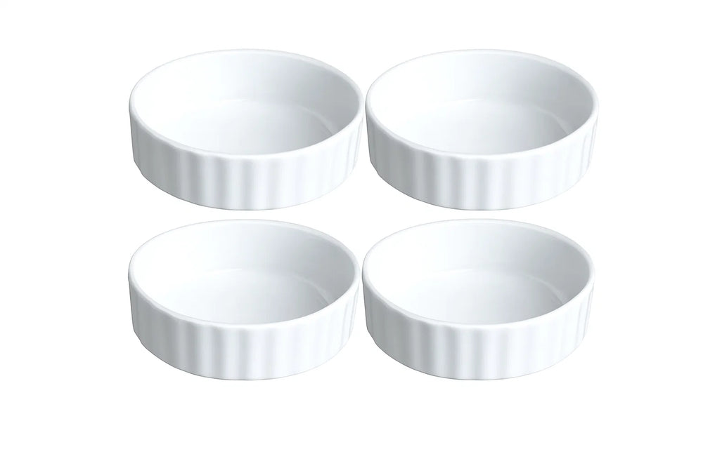 Set para crème brûlée Cookinglife - Quemador / Soplete de cocina + Moldes para crème brûlée ø 12 cm - 4 unidades