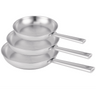 Set de sartenes Beka Cicla de acero inoxidable 3 piezas ø 20, 24 y 28 cm - apto para todas las fuentes de calor - sin revestimiento antiadherente