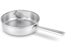 Sartén para guisos / Sartén para saltear con tapa de vidrio Cicla ø 24 cm - apto para todas las fuentes de calor - sin capa antiadherente