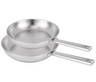 Set de sartenes Beka Cicla de acero inoxidable 2 piezas ø 24 y 28 cm - apto para todas las fuentes de calor - sin revestimiento antiadherente