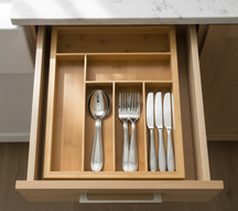 Organizador de cubiertos Cookinglife - Bambú - extensible - 28x34x5cm o 45x34x5cm