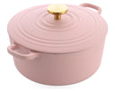BK Cocotte Bourgogne Blush Pink de Hierro Fundido ø 24 cm / 4,2 litros - revestimiento antiadherente esmaltado