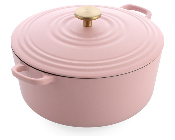 BK Cocotte Bourgogne Blush Pink de Hierro Fundido ø 28 cm / 6,7 litros - revestimiento antiadherente esmaltado