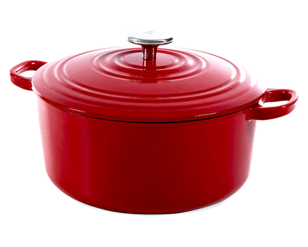 BK Cocotte Bourgogne Chili Red de Hierro Fundido ø 20 cm / 2,5 litros - revestimiento antiadherente esmaltado
