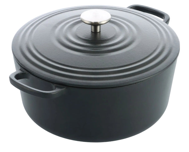 BK Cocotte Bourgogne Earl Grey de Hierro Fundido ø 28 cm / 6,7 litros - revestimiento antiadherente esmaltado
