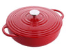 BK Lage Braadpan Bourgogne Chili Red Gietijzer ø 28 cm