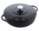BK Cocotte Baja Bourgogne Jet Black de Hierro Fundido ø 28 cm - revestimiento antiadherente esmaltado