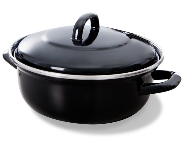 BK Cocotte Fortalit Esmaltada Negra ø 28 cm / 4 litros - revestimiento antiadherente esmaltado