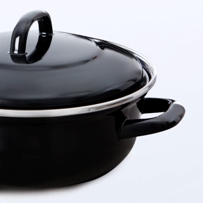 BK Braadpan Fortalit Emaille Zwart ø 30 cm / 5 Liter - detail 3
