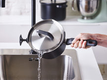 Set de ollas BK Flow Cool Negro 4 piezas - Acero inoxidable - Olla de cocina ø 16, 18, 20 cm y cazo ø 16 cm