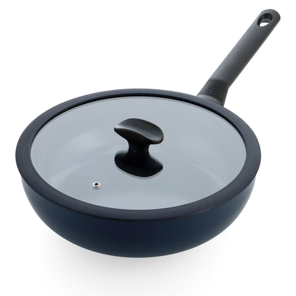 BK Salteadora con tapa Enjoy Oxford Blue ø 28 cm - revestimiento antiadherente cerámico