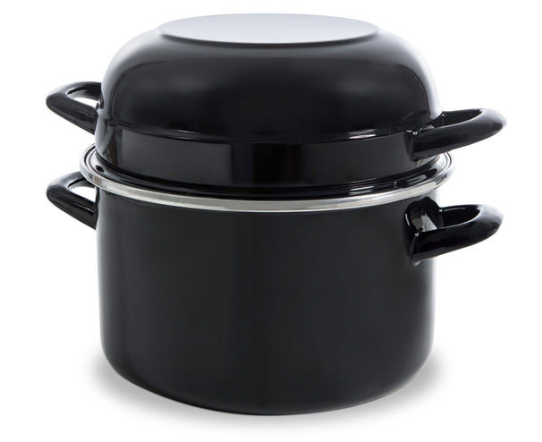 BK Mejillonera Fortalit Esmaltada Negra ø 22 cm / 5 litros - revestimiento antiadherente esmaltado