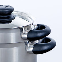 BK Pannenset Karaat+ RVS 4-delig - Kookpan ø 16, 18 & 20 cm & Steelpan ø 16 cm - detail 1