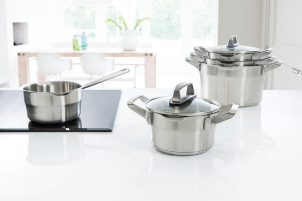BK Batería de cocina Premium+ Acero Inoxidable 4 piezas - Ollas ø 16, 18 & 20 cm & Cazo ø 16 cm