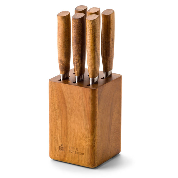 BK Cuchillos chuleteros con bloque Peter Goossens Maestro - 6 piezas