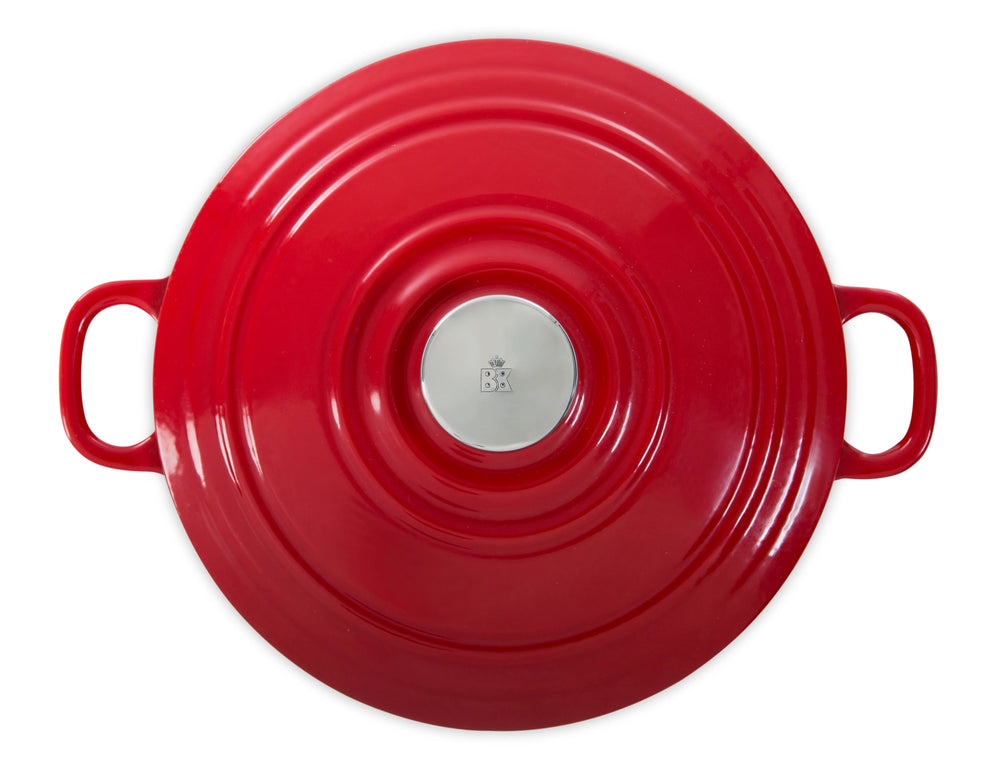 BK Cazuela Bourgogne Chili Red Hierro Fundido ø 28 cm / 6.7 litros - revestimiento antiadherente esmaltado