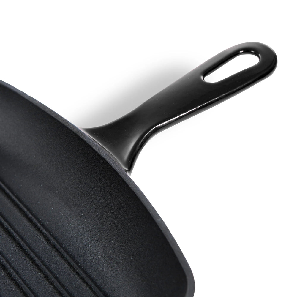 BK Sartén Grill Bourgogne Jet Black Hierro Fundido 26 x 26 cm - capa antiadherente esmaltada