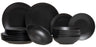 Studio Tavola juego de vajilla Black Tie 18 piezas / 6 personas - 6 platos de desayuno/postre, 6 platos hondos y 6 platos de cena