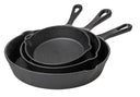 Set de sartenes Blackwell Skillets de hierro fundido 3 piezas ø 16, 20 y 25 cm - apto para todas las fuentes de calor - sin recubrimiento antiadherente