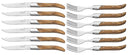 Cubiertos para steak Blackwell Laguiole - Cuchillos y tenedores para steak - Madera de olivo - 12 unidades