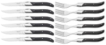 Cubiertos para steak Blackwell Laguiole - Cuchillos y tenedores para steak - Madera de pakka - 12 unidades