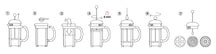 Bodum Cafetière - Caffettiera - French Press con tapa de plástico 3 tazas - 350 ml