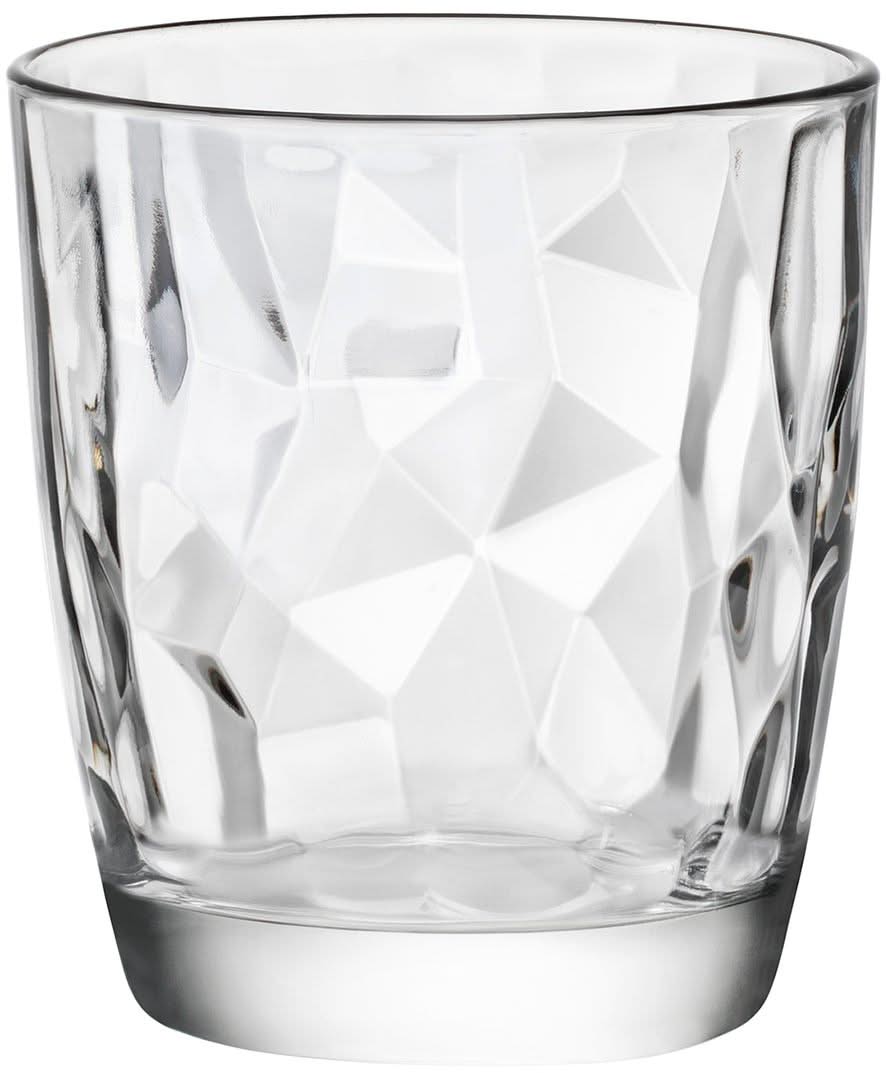 Bormioli Rocco Juego de vasos - Vasos de agua - Transparente - Diamond - 300 ml - 12 unidades