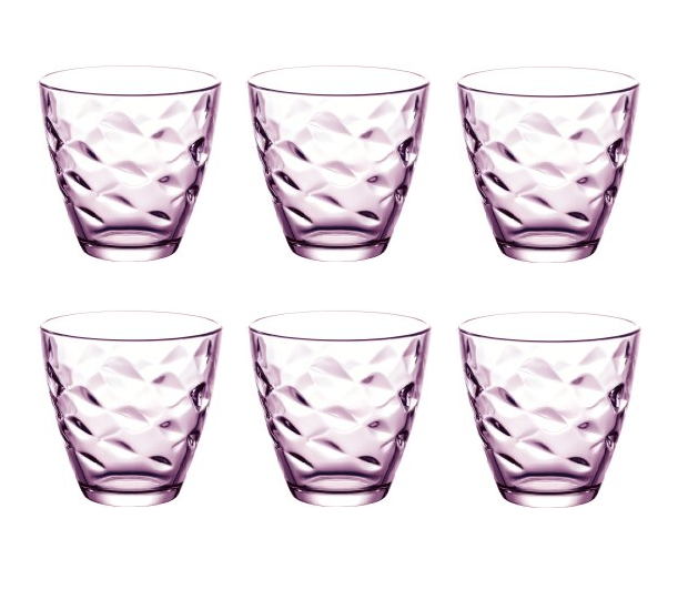 Vasos Bormioli Rocco Flora - Rosa - 250 ml - 6 piezas