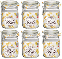 Tarros Weck Bormioli Rocco Fido 11 x 11 cm / 1 litro - 6 unidades