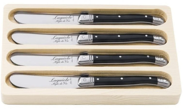 Cuchillos para mantequilla Laguiole Style de Vie Negro - 4 unidades