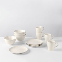 Broste Copenhagen Juego de desayuno Nordic Vanilla 12 piezas / 4 personas - 4 platos para desayuno, 4 cuencos y 4 tazas