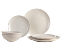 Broste Copenhagen Juego de vajilla Nordic Vanilla 6 piezas / 2 personas - 2 platos llanos, 2 platos para desayuno y 2 cuencos