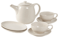 Broste Copenhagen Juego de té Nordic Vanilla 7 piezas / 2 personas - 1 tetera, 2 platillos y 2 tazas con platos