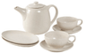 Broste Copenhagen Juego de té Nordic Vanilla 7 piezas / 2 personas - 1 tetera, 2 platillos y 2 tazas con platos