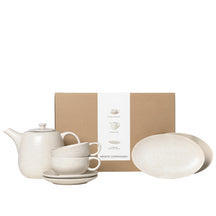 Broste Copenhagen Juego de té Nordic Vanilla 7 piezas / 2 personas - 1 tetera, 2 platillos y 2 tazas con platos