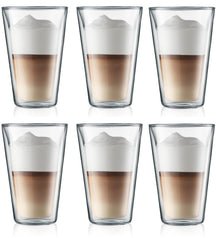 Bodum vasos de latte macchiato de doble pared Canteen - válvula patentada - 400 ml - 6 piezas