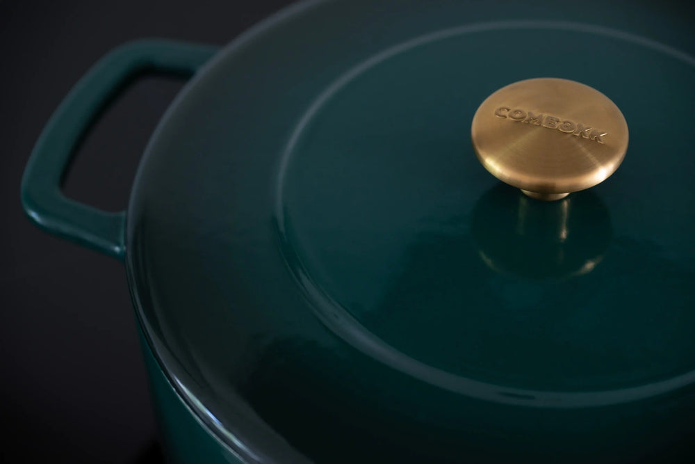 Combekk Pannenset Gietijzer Holly Green 3-delig - detail 1