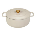 Combekk Cacerola con tapa Hierro Fundido Sand ø 24 cm / 3.8 Litros - revestimiento antiadherente esmaltado
