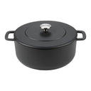 Combekk Cacerola con tapa Hierro Fundido Negro ø 24 cm / 3.8 Litros - revestimiento antiadherente esmaltado