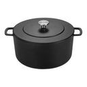Combekk Olla de hierro fundido con tapa Negra ø 32 cm / 12 Litros - revestimiento antiadherente esmaltado