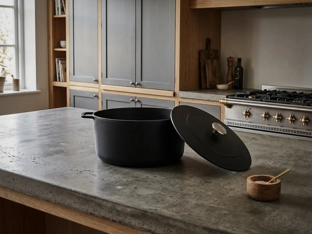 Combekk Braadpan met deksel Gietijzer Zwart ø 32 cm / 12 Liter - sfeerbeeld 1