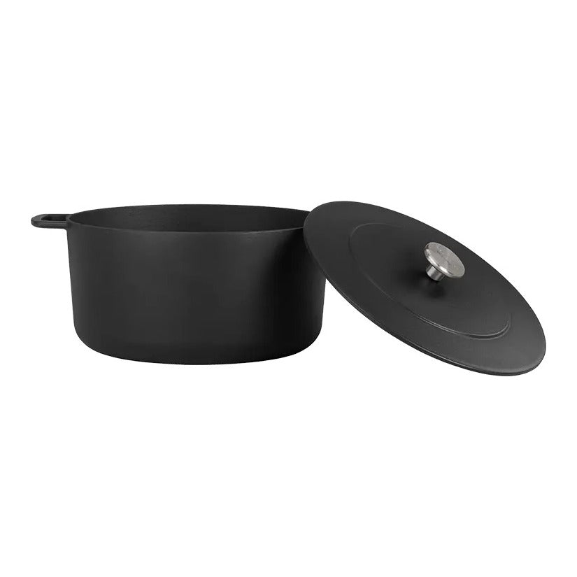 Combekk Braadpan met deksel Gietijzer Zwart ø 32 cm / 12 Liter - open